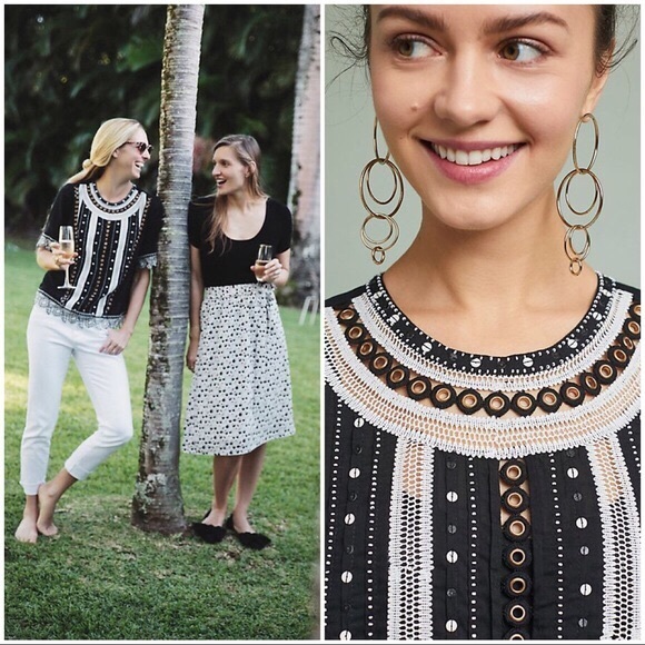 Anthropologie Tops - ANTHROPOLOGIE Vanessa Virginia Bonnie Eyelet Top 0